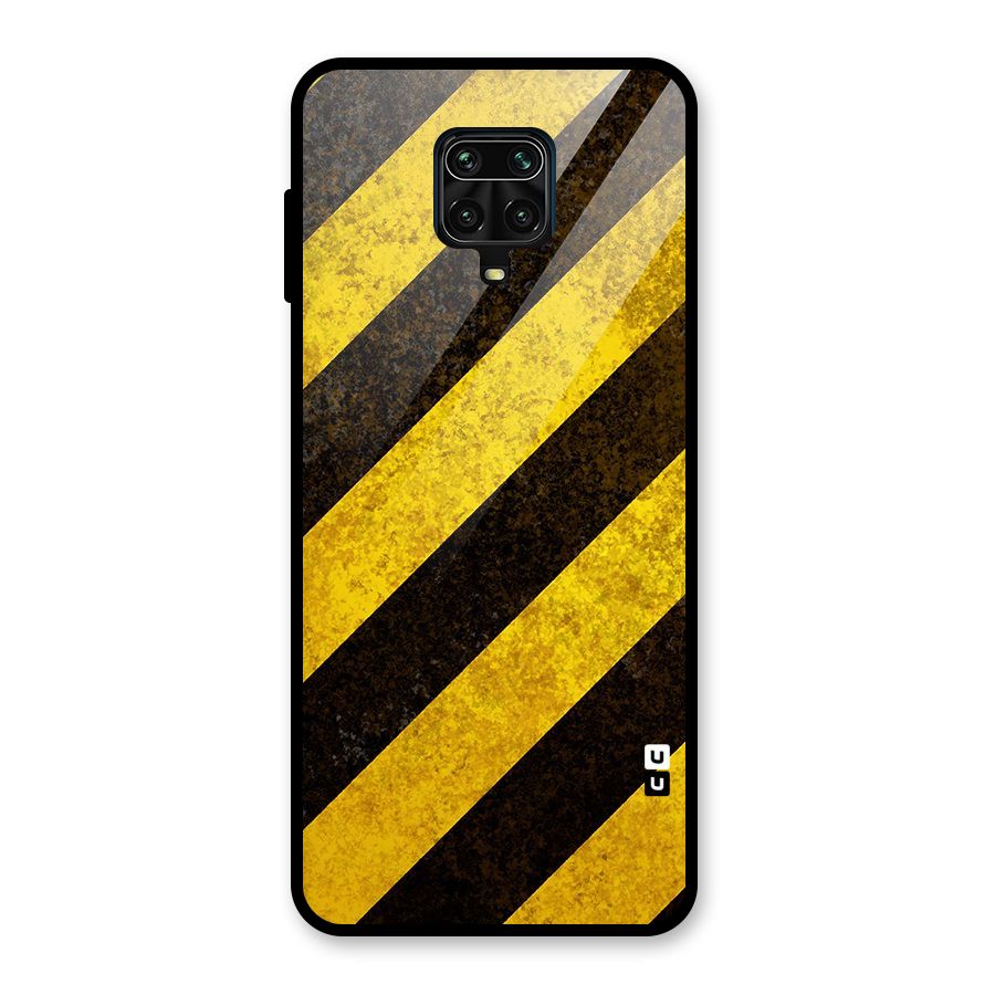 Diagonal Road Pattern Glass Back Case for Redmi Note 9 Pro