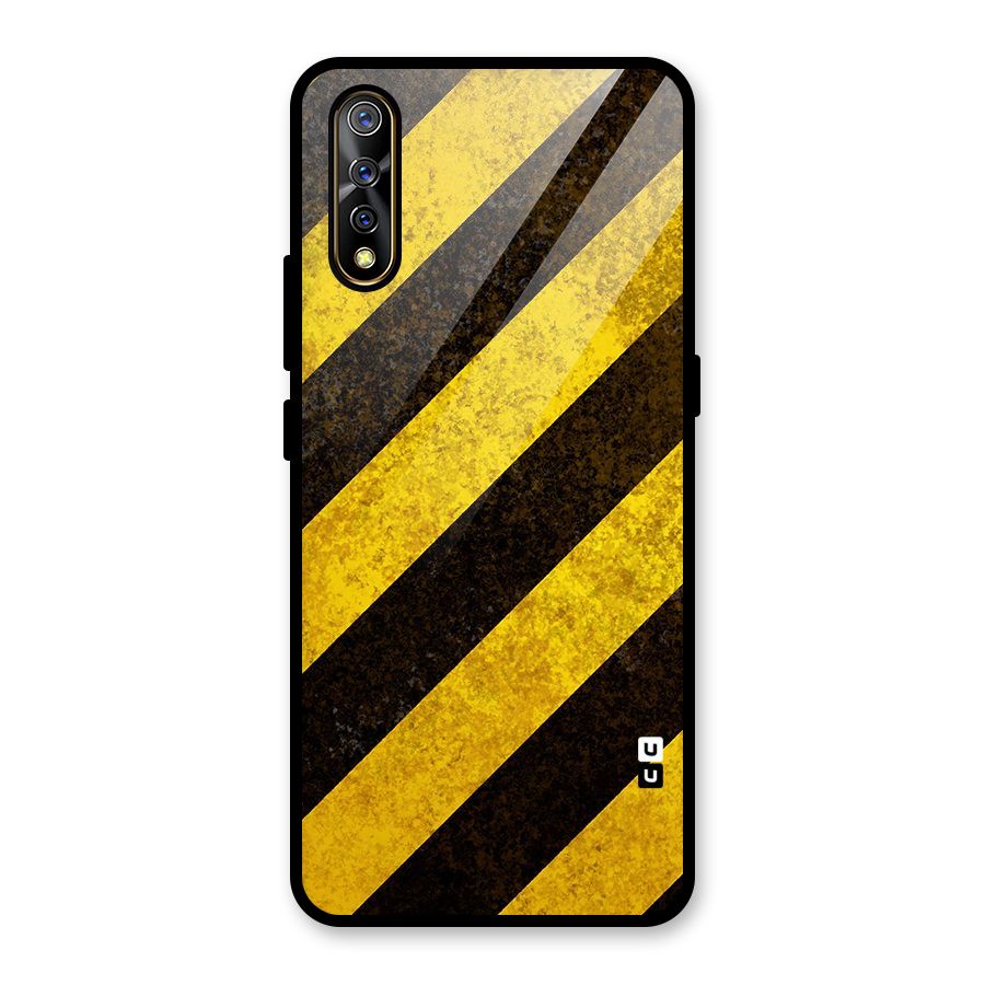 Diagonal Road Pattern Glass Back Case for Vivo S1