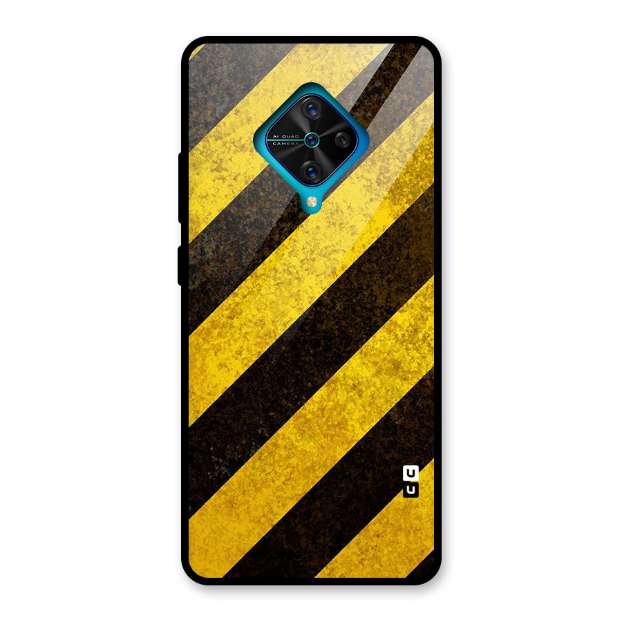 Diagonal Road Pattern Glass Back Case for Vivo S1 Pro