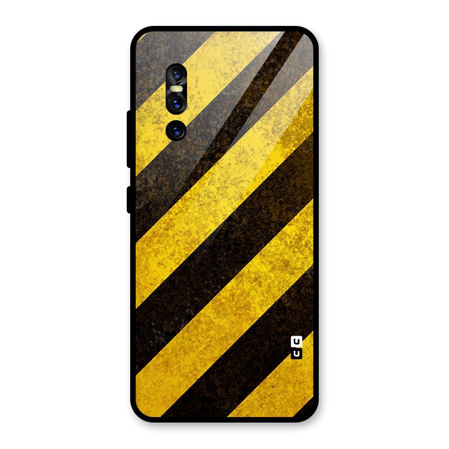 Diagonal Road Pattern Glass Back Case for Vivo V15 Pro