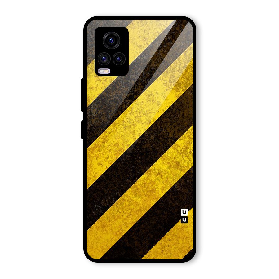 Diagonal Road Pattern Glass Back Case for Vivo V20