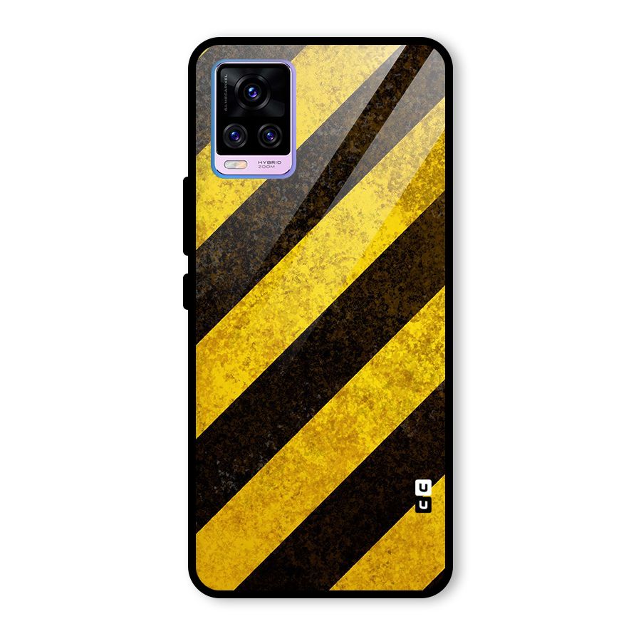Diagonal Road Pattern Glass Back Case for Vivo V20 Pro