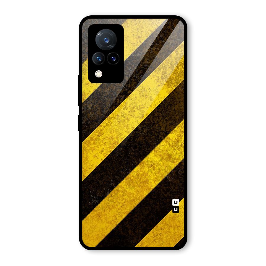 Diagonal Road Pattern Glass Back Case for Vivo V21 5G
