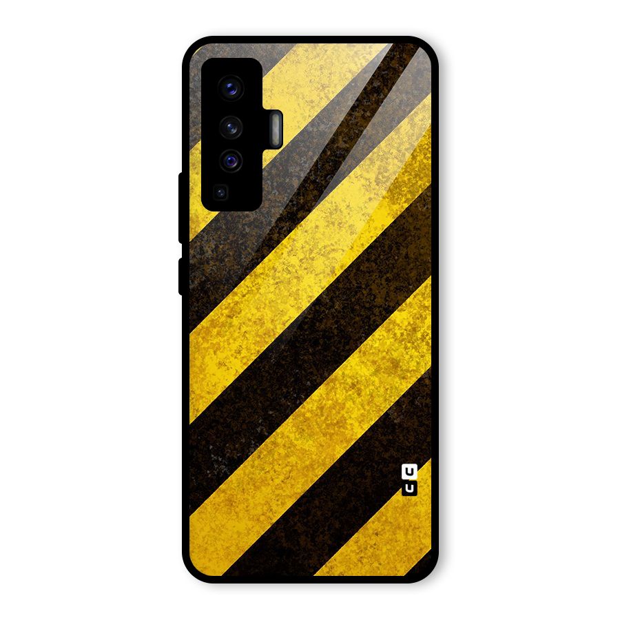 Diagonal Road Pattern Glass Back Case for Vivo X50