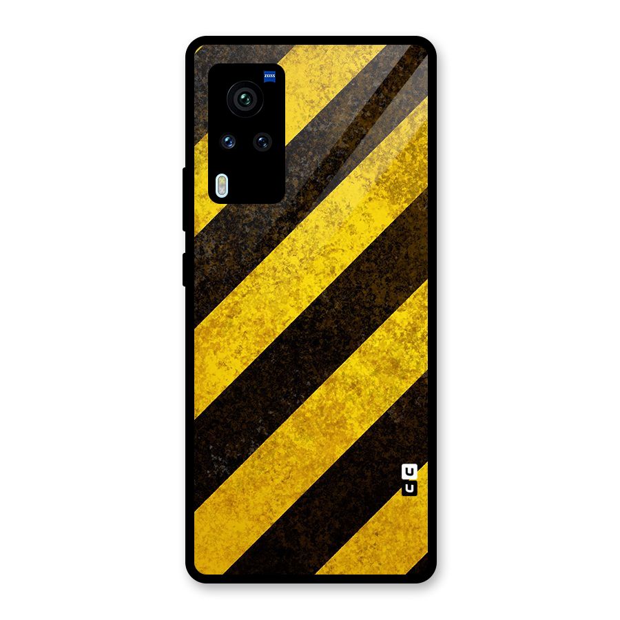 Diagonal Road Pattern Glass Back Case for Vivo X60 Pro