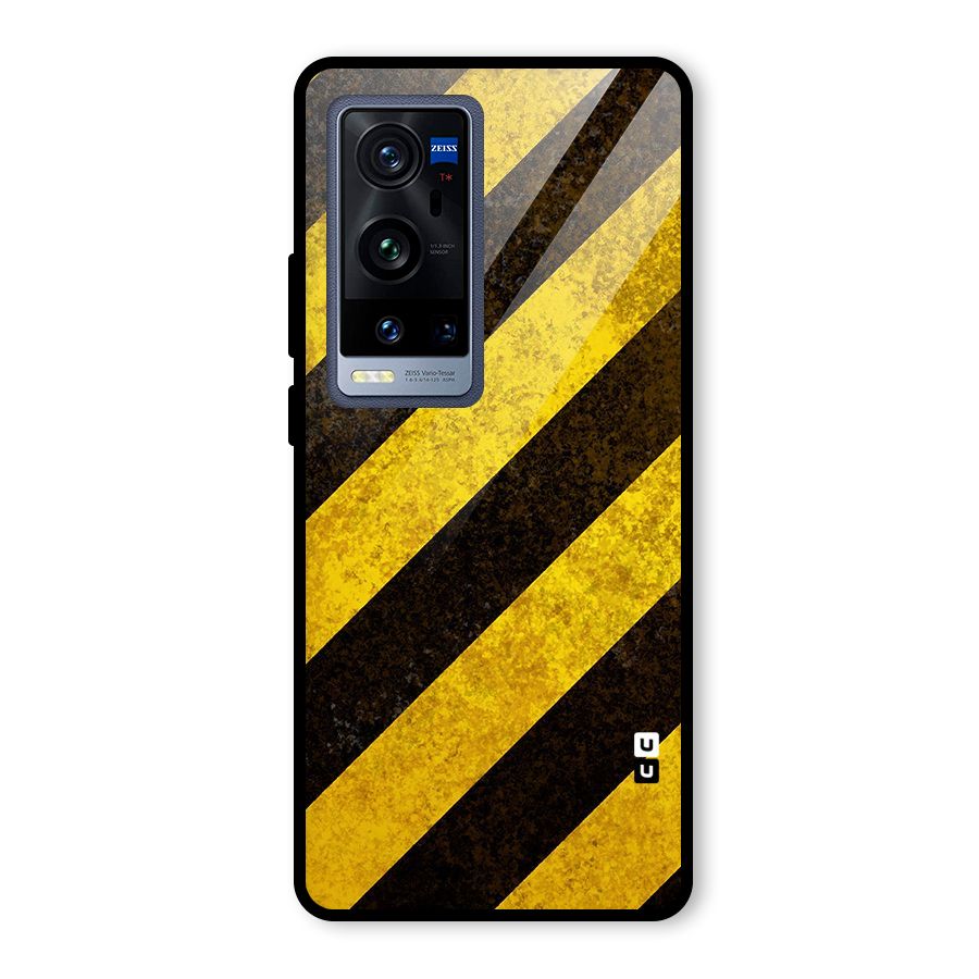 Diagonal Road Pattern Glass Back Case for Vivo X60 Pro Plus