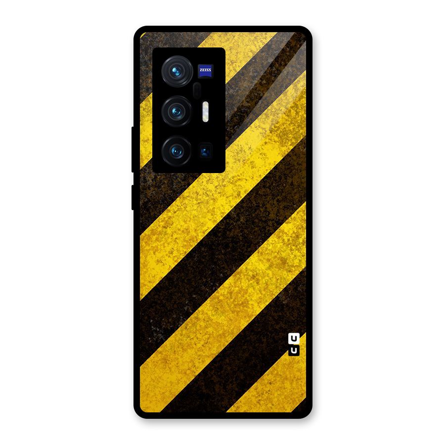 Diagonal Road Pattern Glass Back Case for Vivo X70 Pro Plus