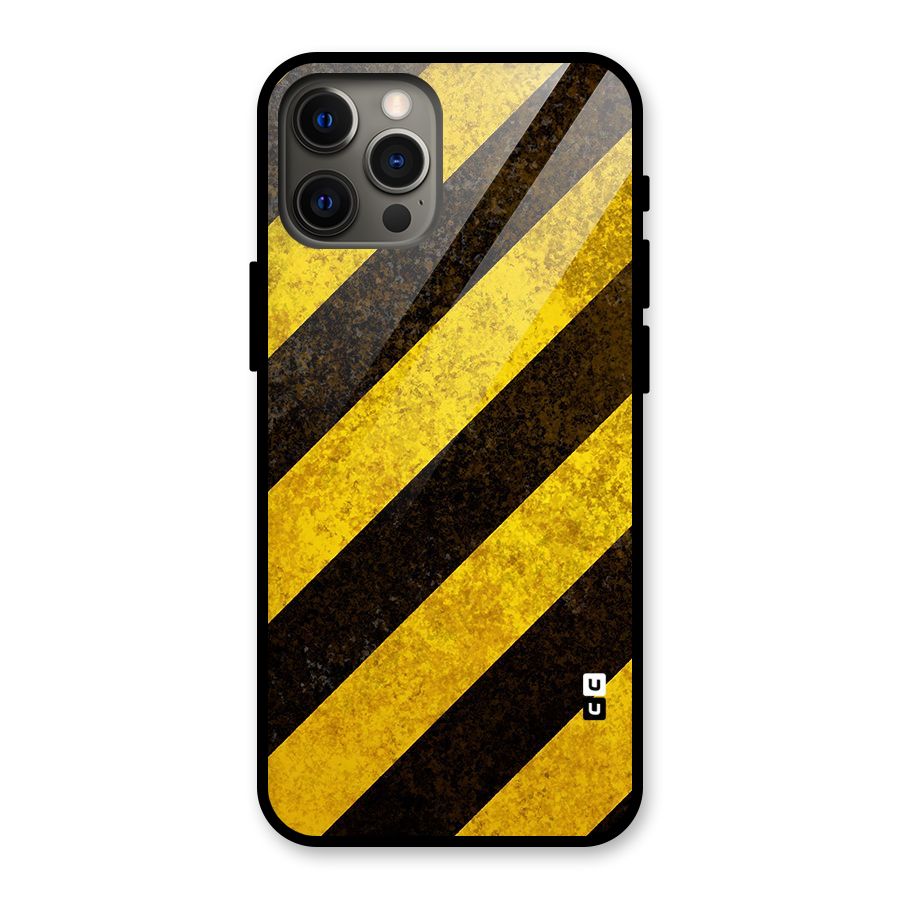 Diagonal Road Pattern Glass Back Case for iPhone 12 Pro Max