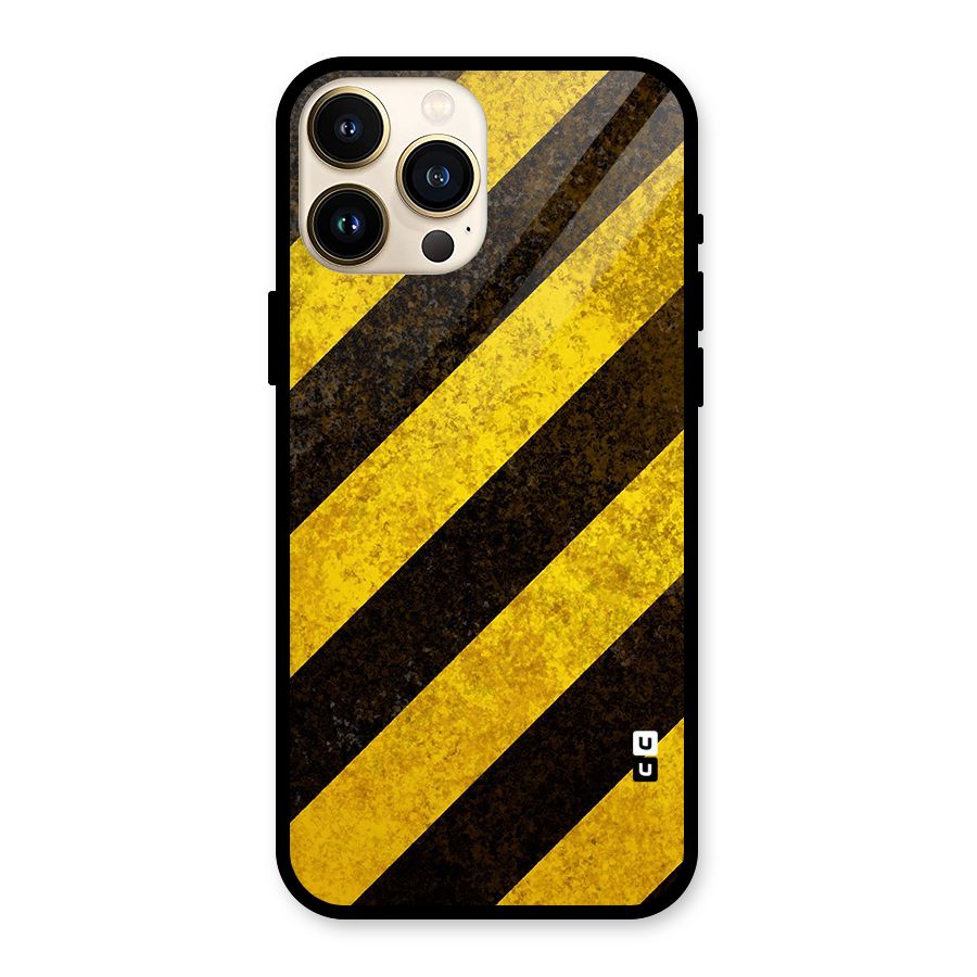 Diagonal Road Pattern Glass Back Case for iPhone 13 Pro Max