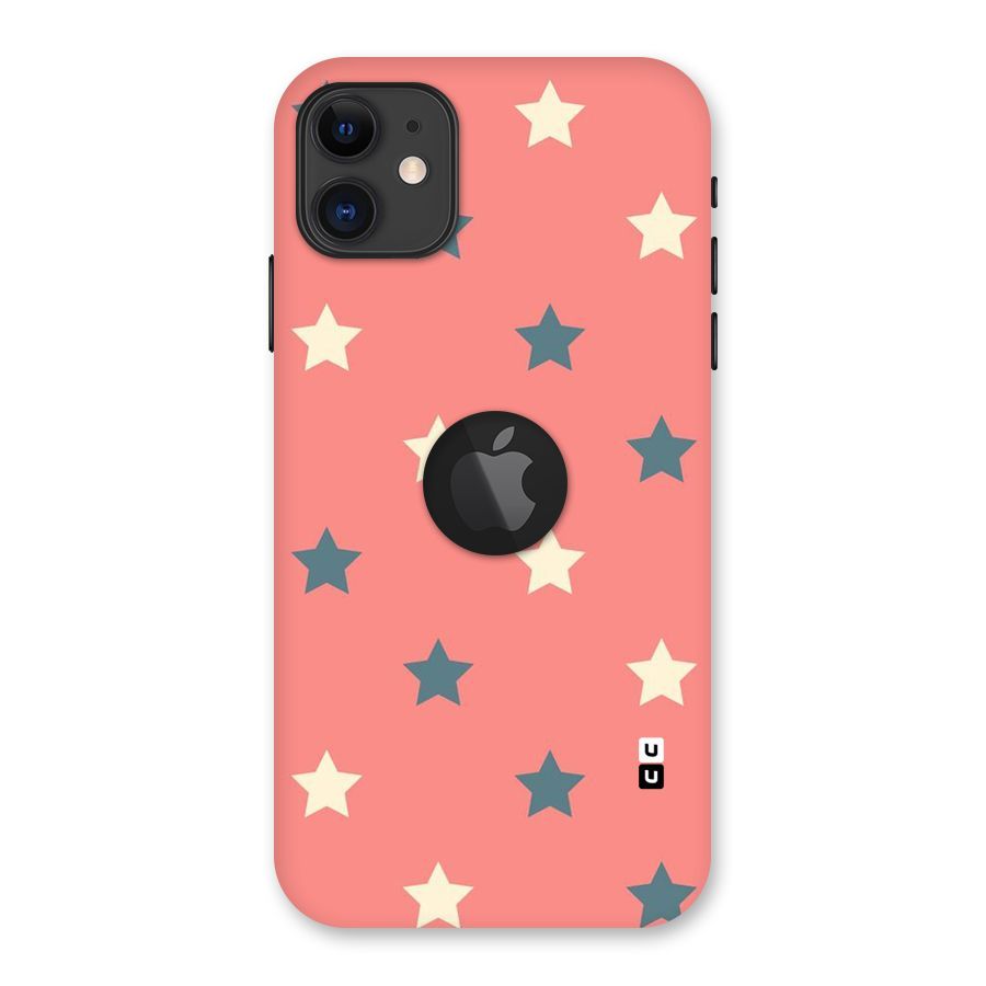 Diagonal Stars Back Case for iPhone 11 Logo Cut