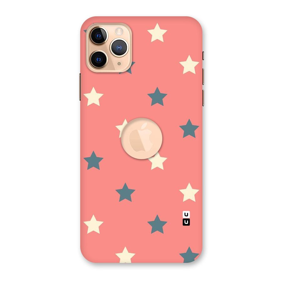 Diagonal Stars Back Case for iPhone 11 Pro Max Logo Cut