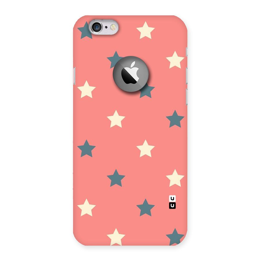 Diagonal Stars Back Case for iPhone 6 Logo Cut