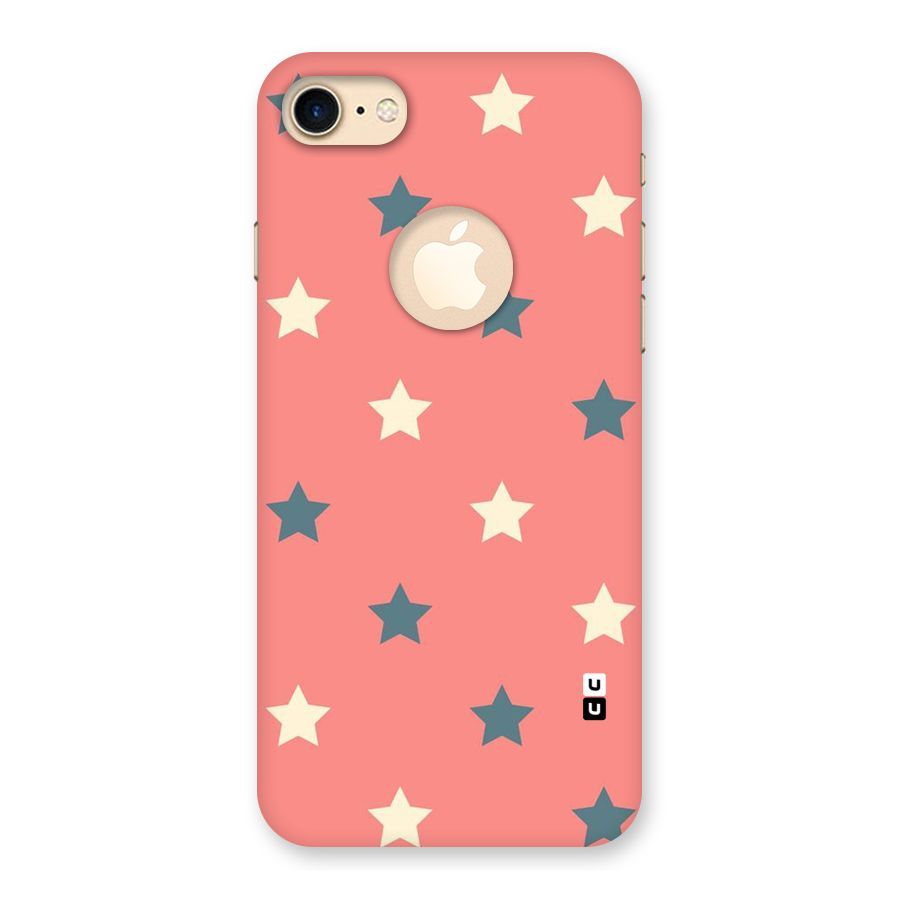 Diagonal Stars Back Case for iPhone 7 Logo Cut