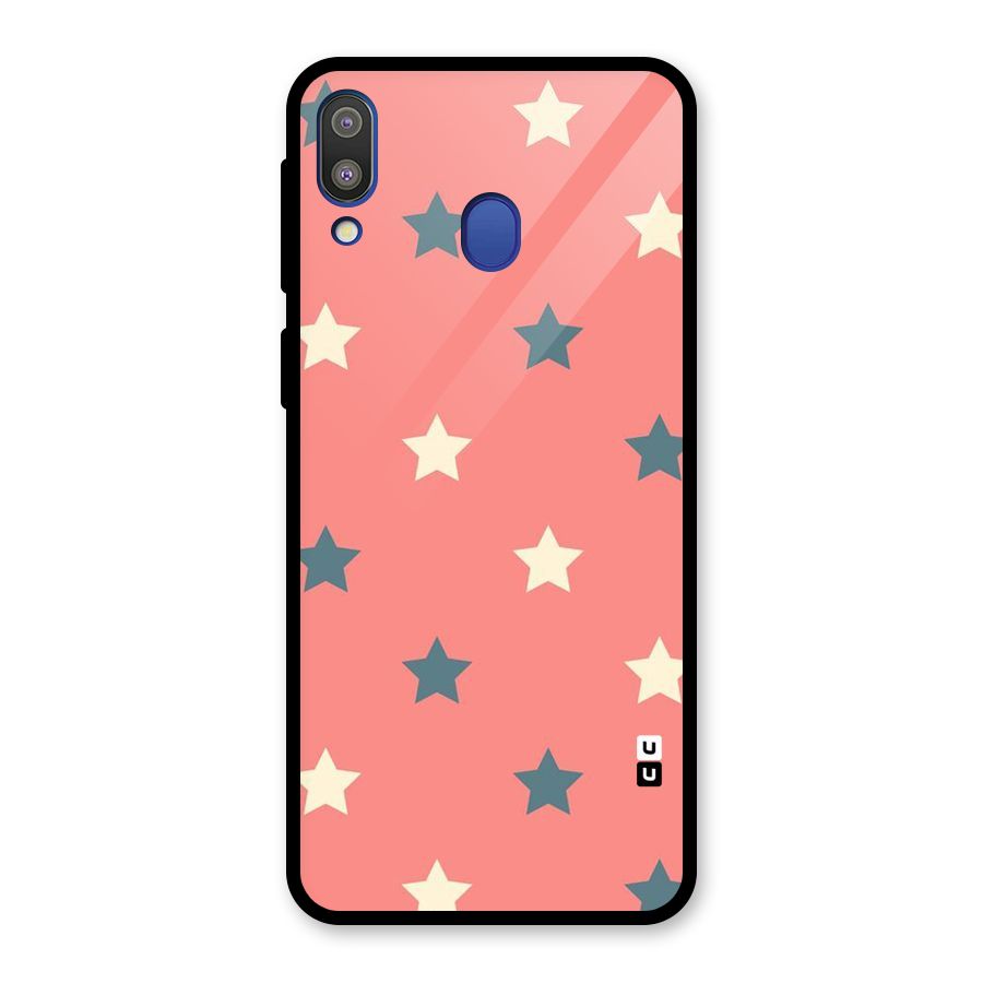 Diagonal Stars Glass Back Case for Galaxy M20