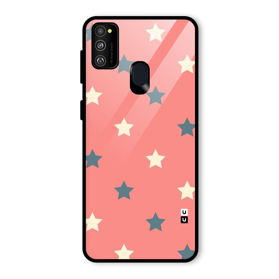Diagonal Stars Glass Back Case for Galaxy M30s