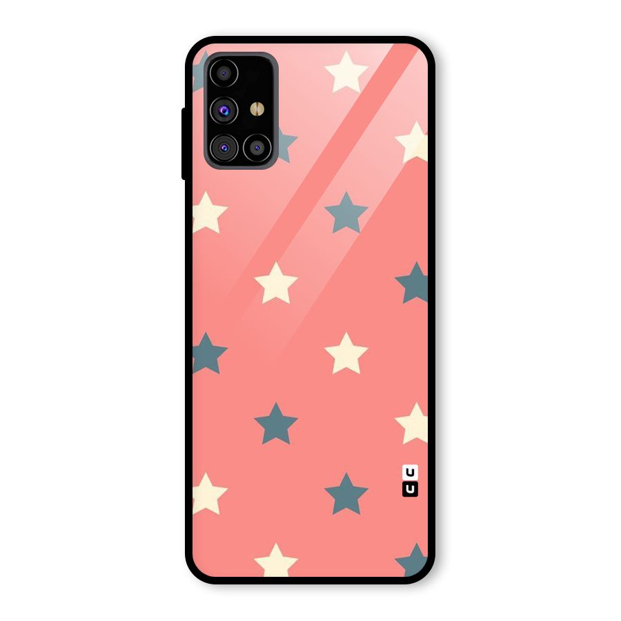 Diagonal Stars Glass Back Case for Galaxy M31s