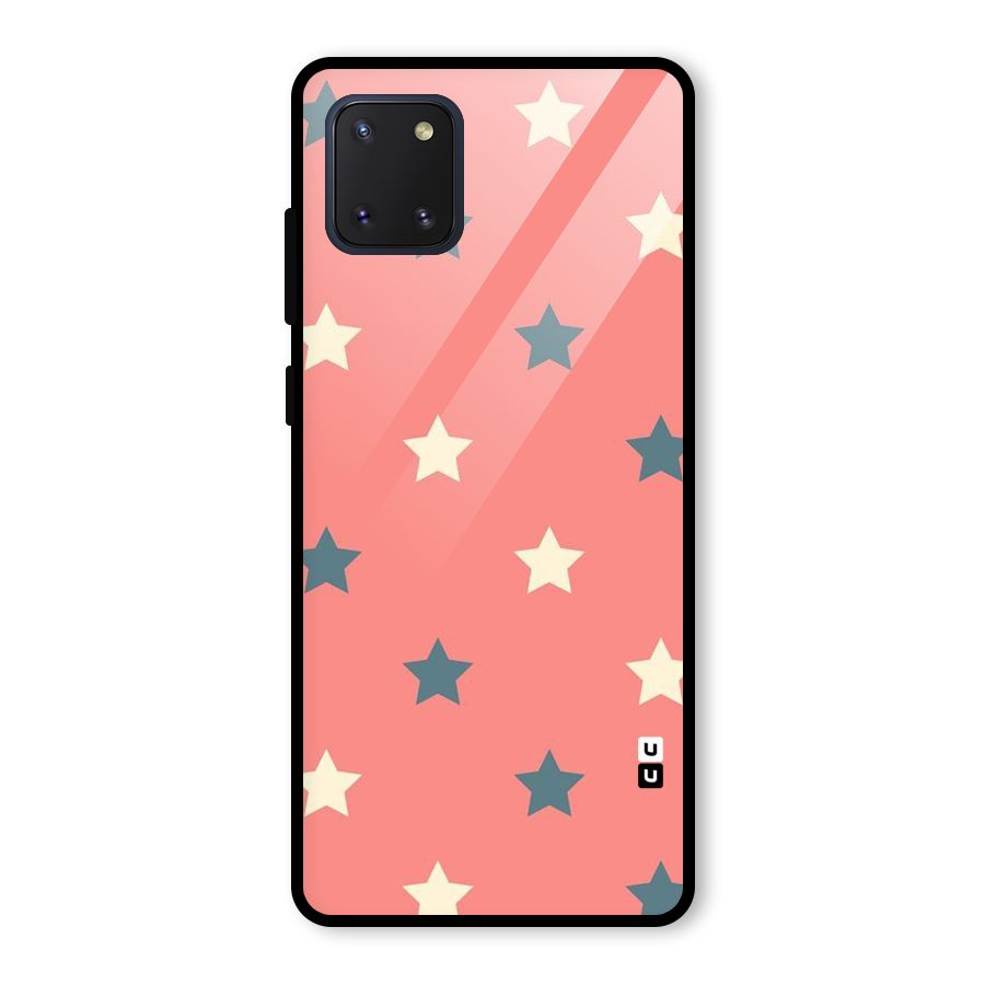 Diagonal Stars Glass Back Case for Galaxy Note 10 Lite