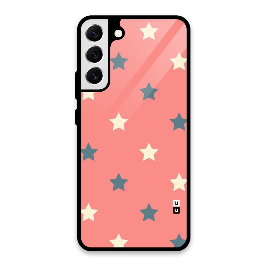 Diagonal Stars Glass Back Case for Galaxy S22 Plus 5G