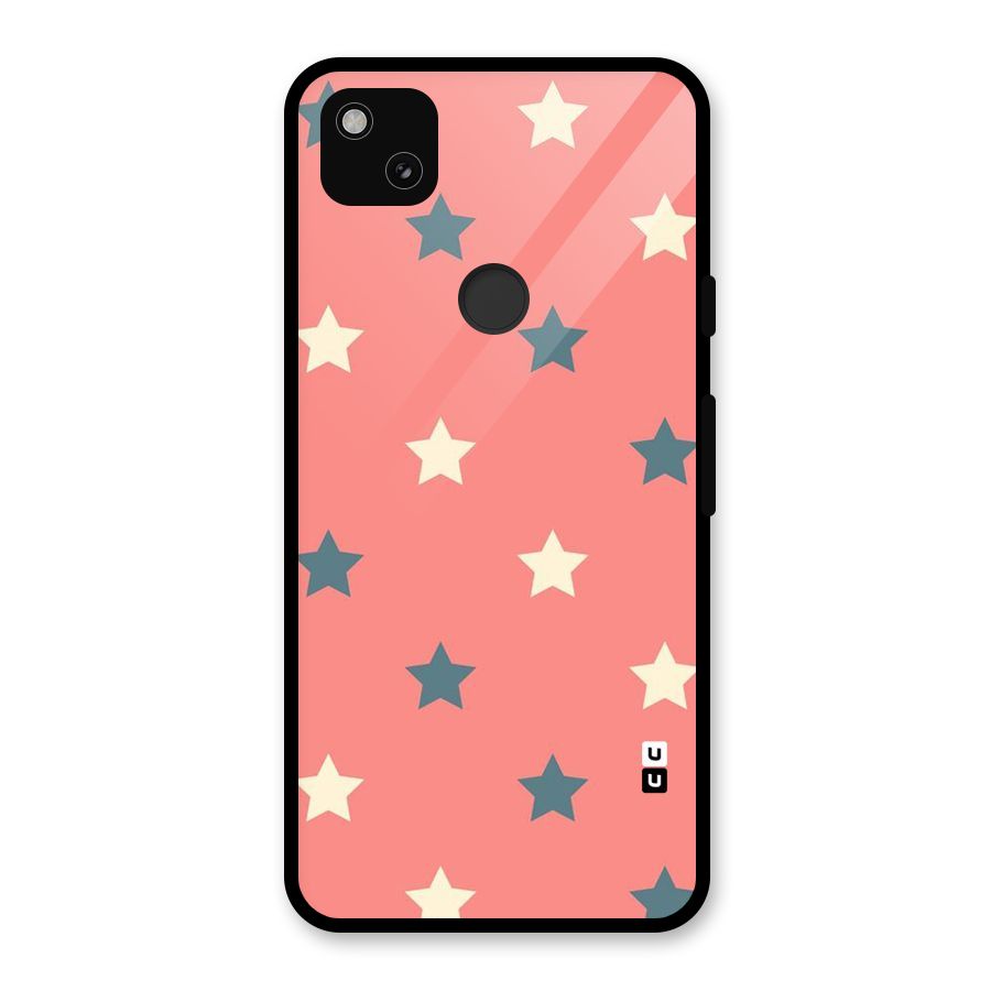 Diagonal Stars Glass Back Case for Google Pixel 4a