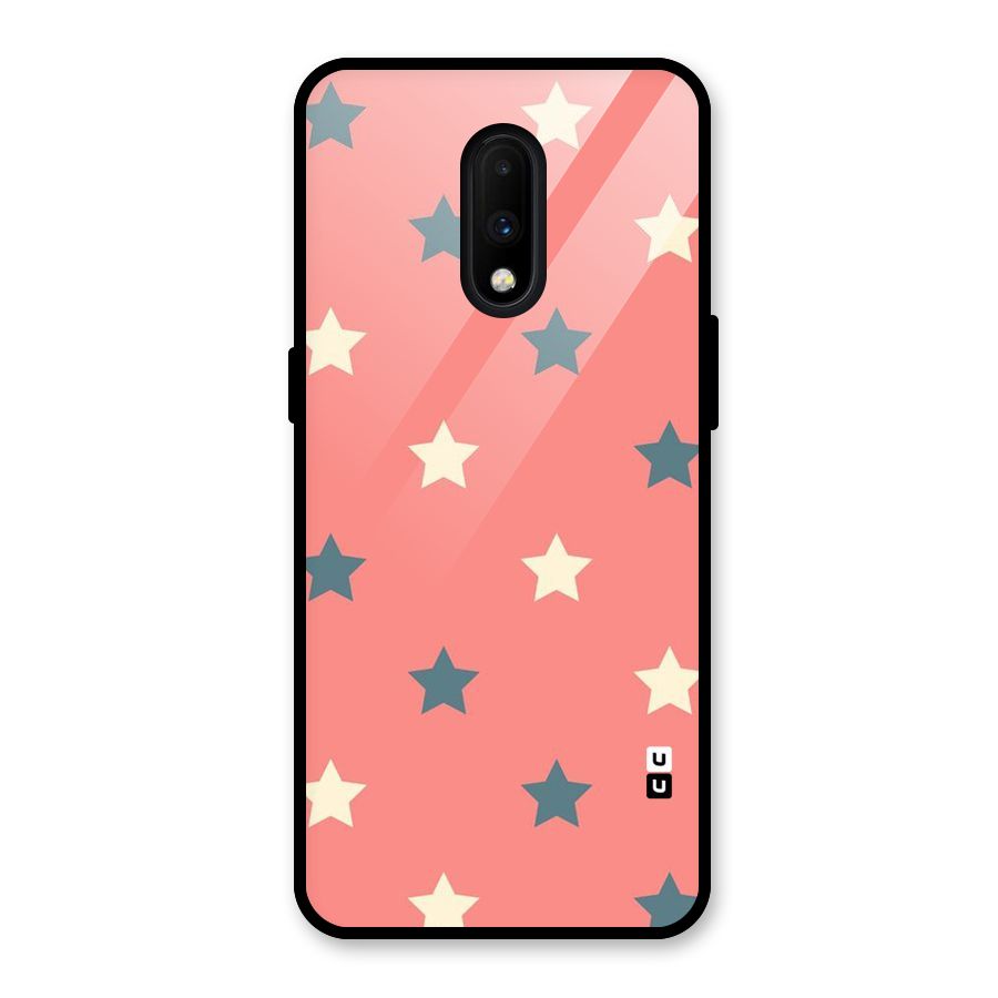Diagonal Stars Glass Back Case for OnePlus 7