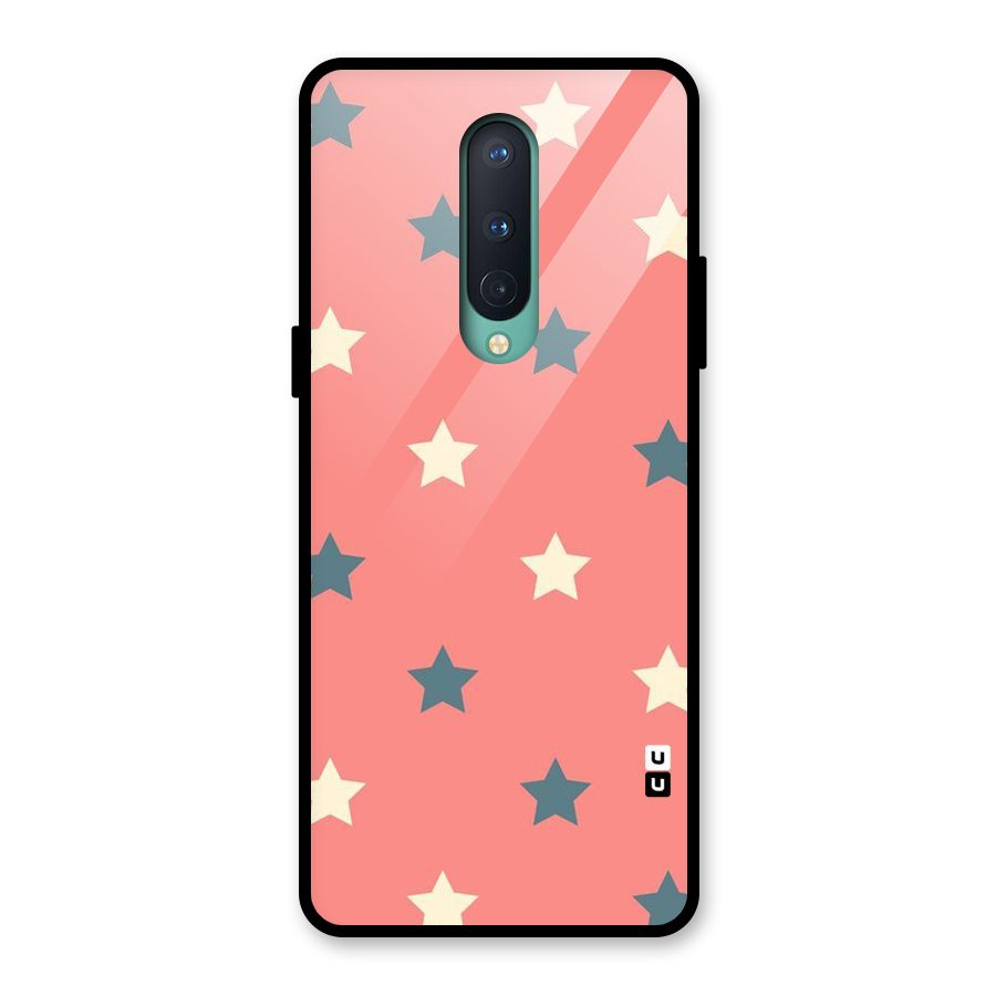 Diagonal Stars Glass Back Case for OnePlus 8