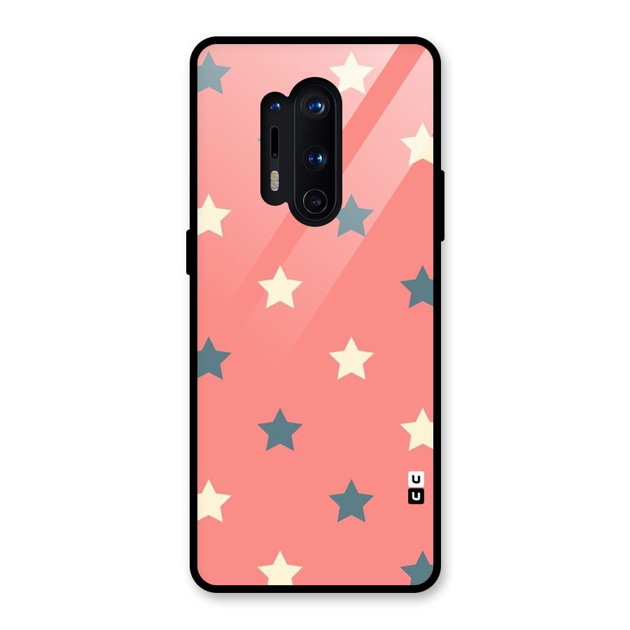 Diagonal Stars Glass Back Case for OnePlus 8 Pro