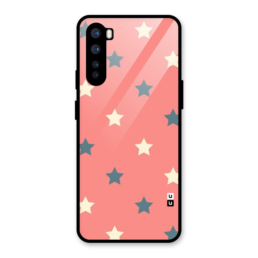 Diagonal Stars Glass Back Case for OnePlus Nord