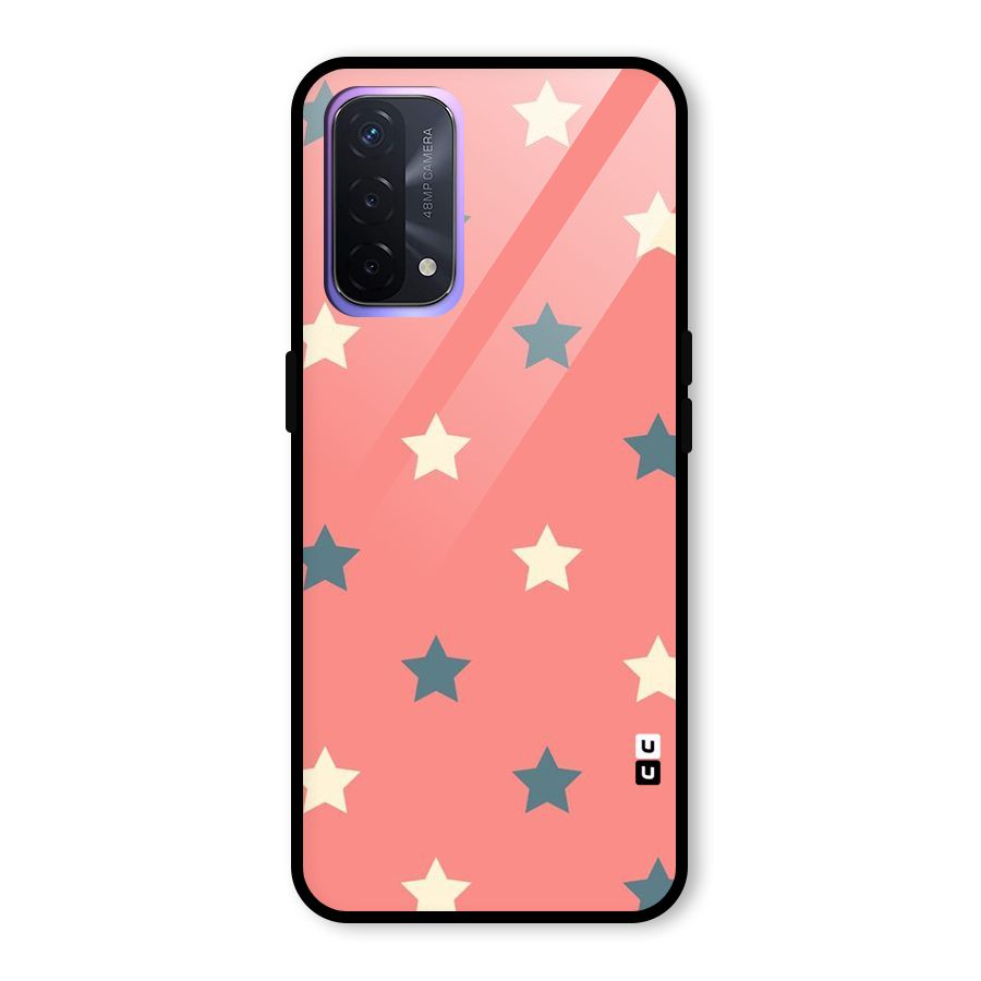 Diagonal Stars Glass Back Case for Oppo A74 5G