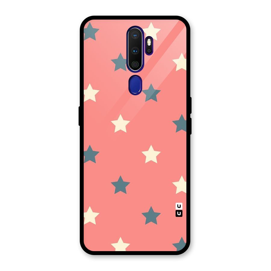 Diagonal Stars Glass Back Case for Oppo A9 (2020)