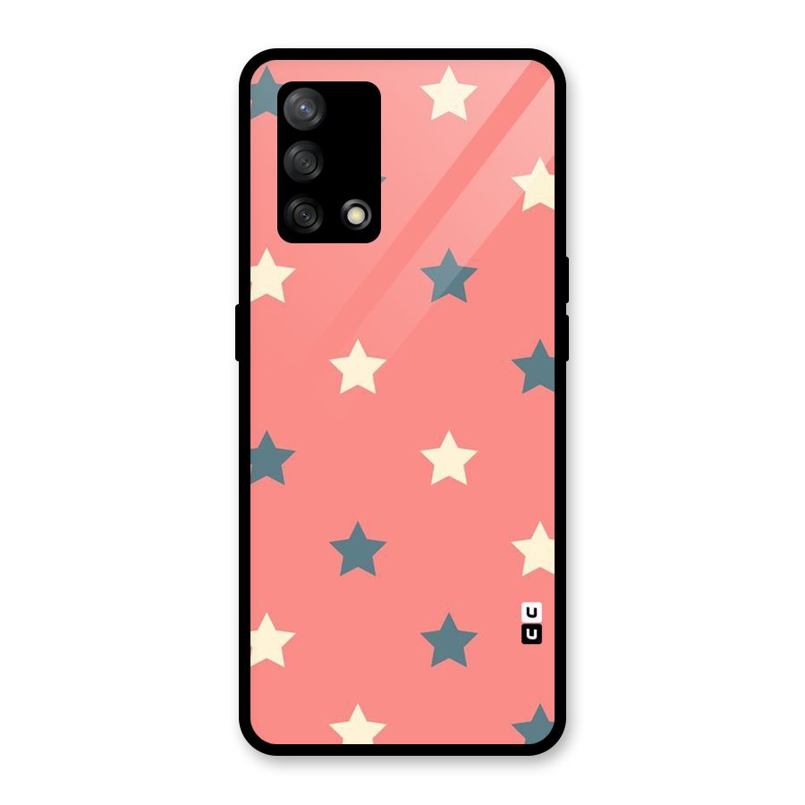 Diagonal Stars Glass Back Case for Oppo F19