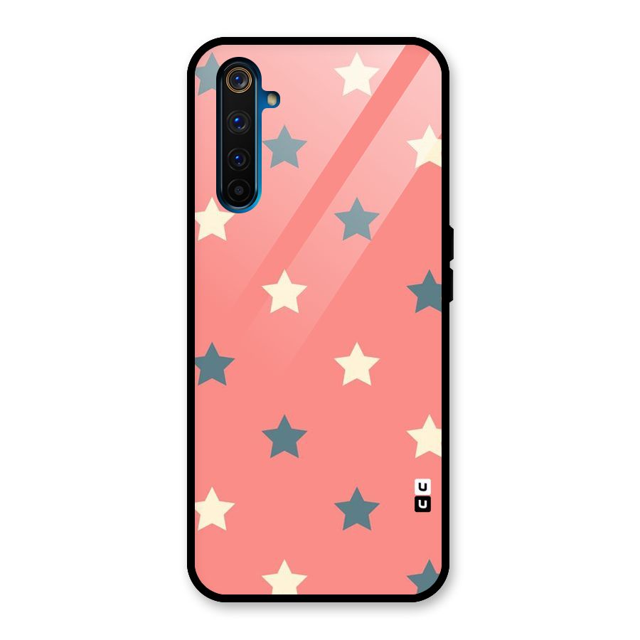 Diagonal Stars Glass Back Case for Realme 6 Pro