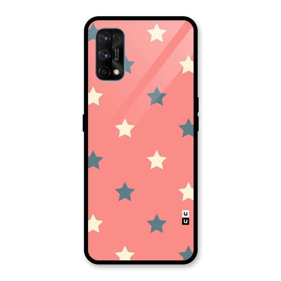 Diagonal Stars Glass Back Case for Realme 7 Pro