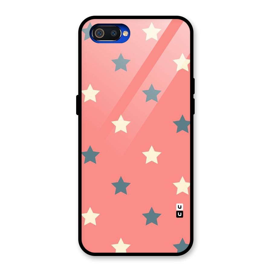 Diagonal Stars Glass Back Case for Realme C2