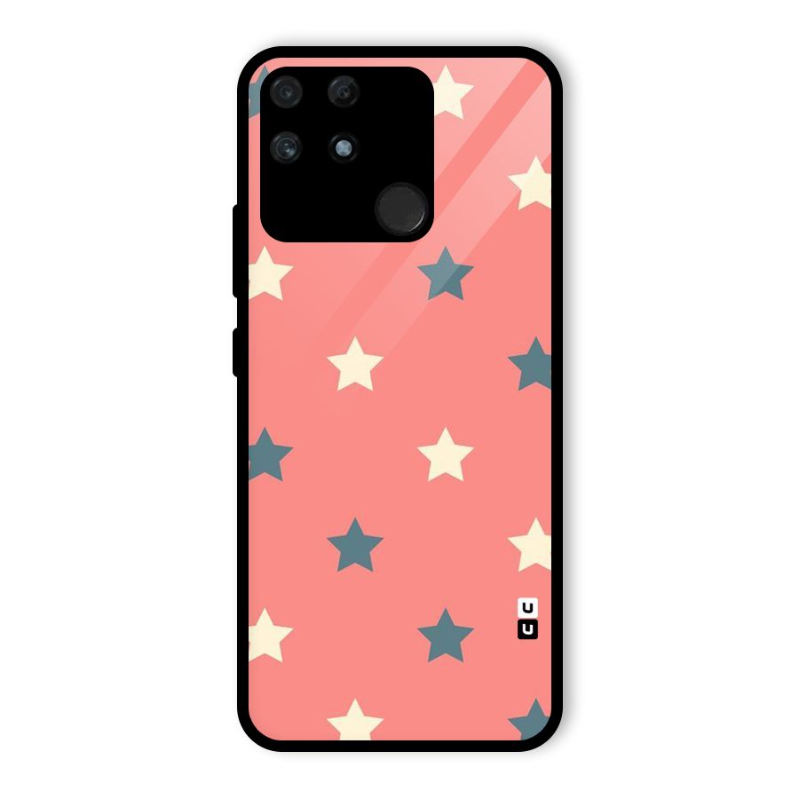 Diagonal Stars Glass Back Case for Realme Narzo 50A