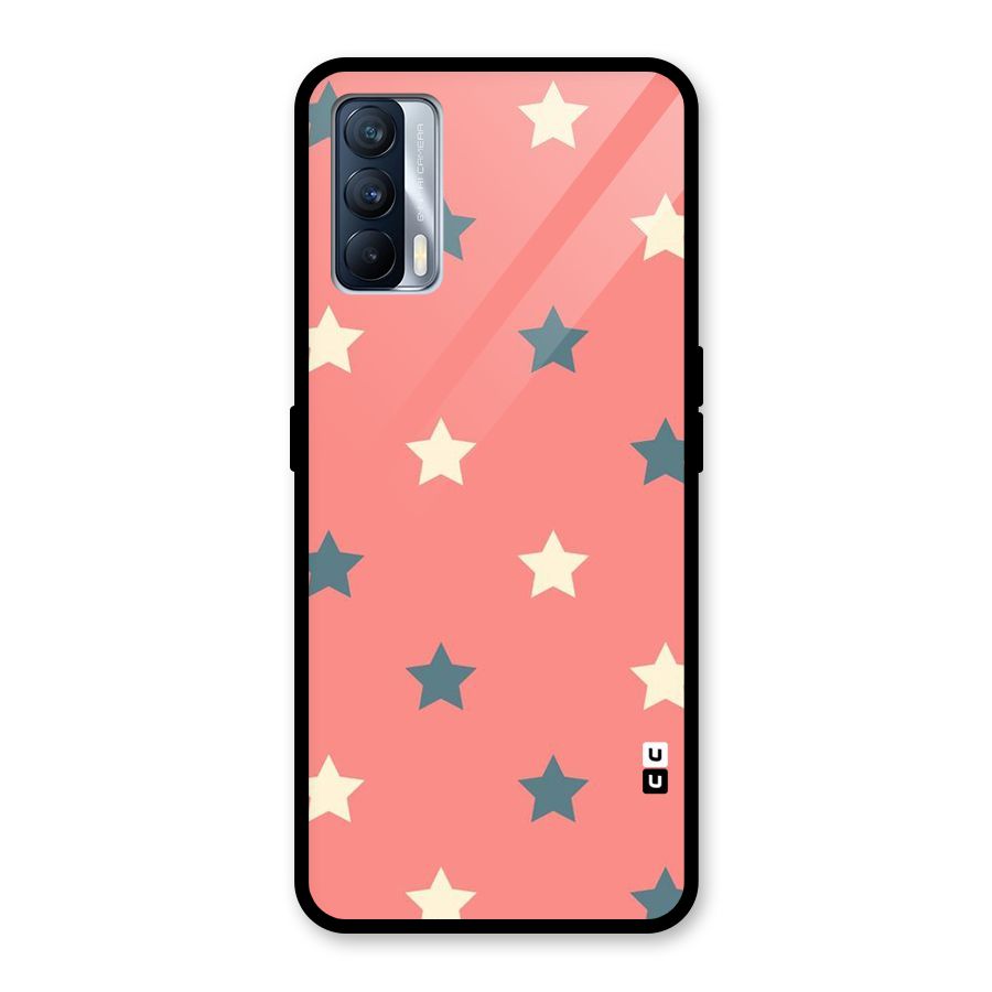 Diagonal Stars Glass Back Case for Realme X7