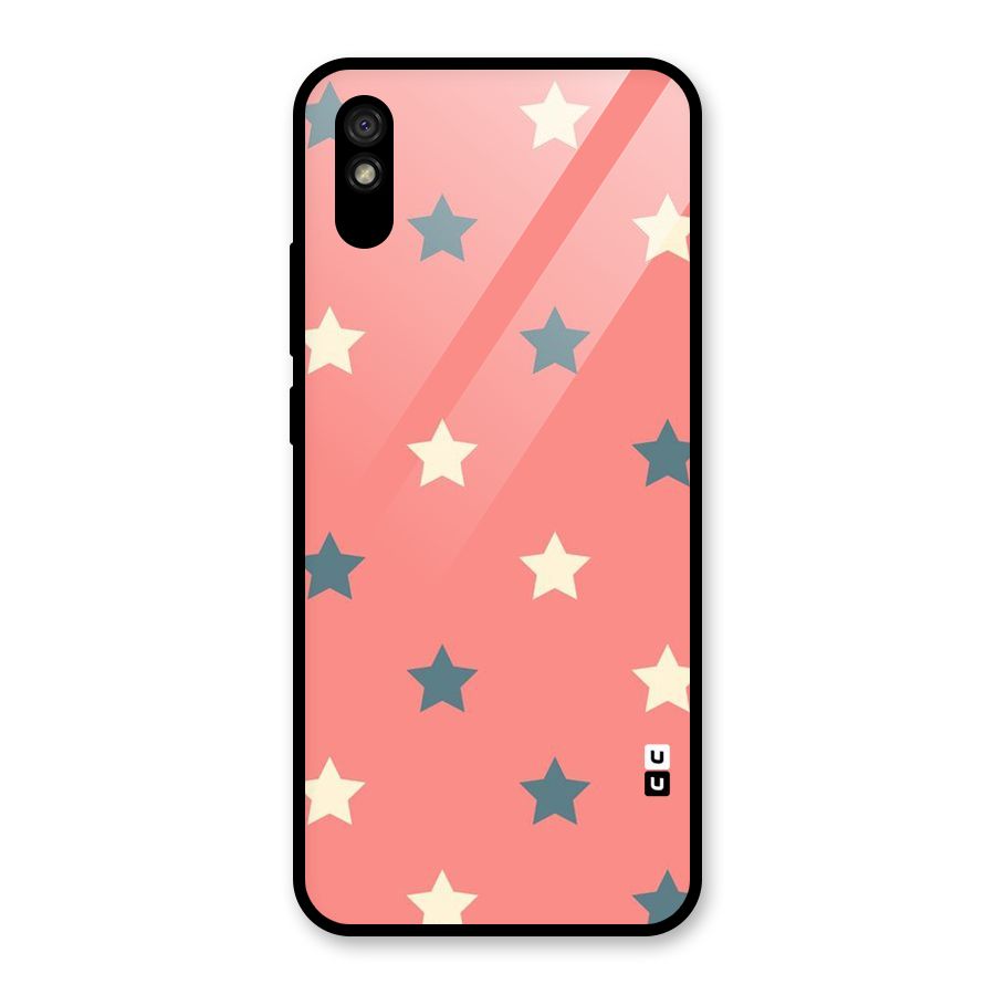Diagonal Stars Glass Back Case for Redmi 9A