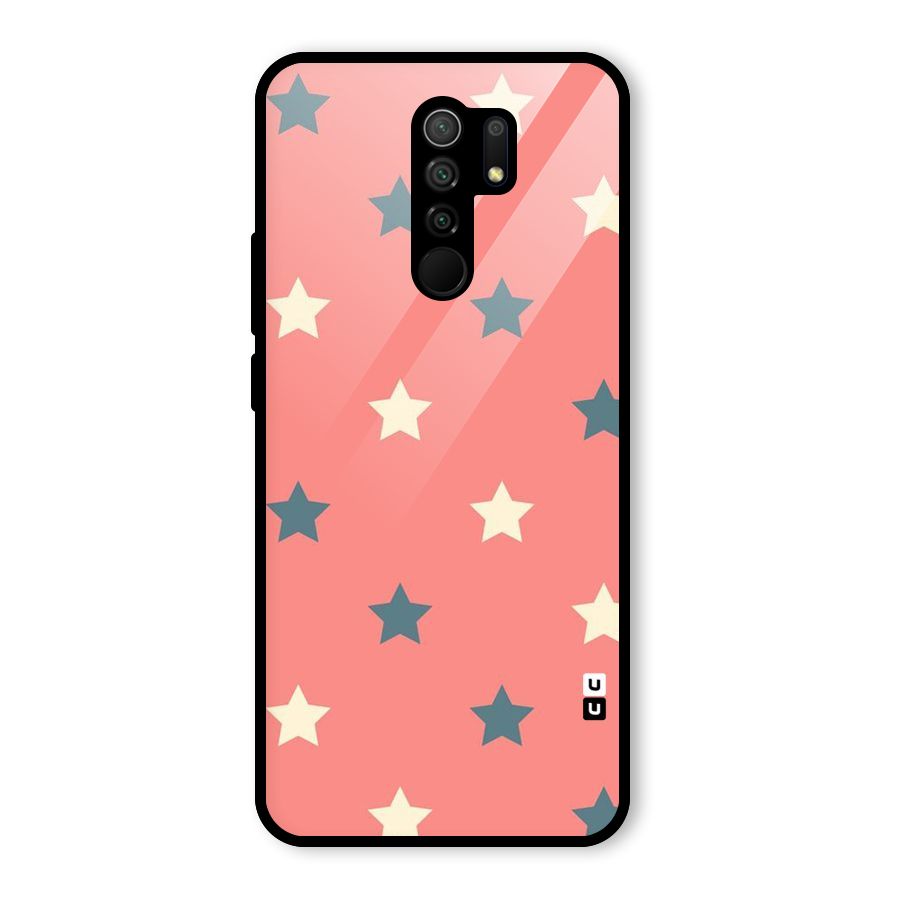 Diagonal Stars Glass Back Case for Redmi 9 Prime