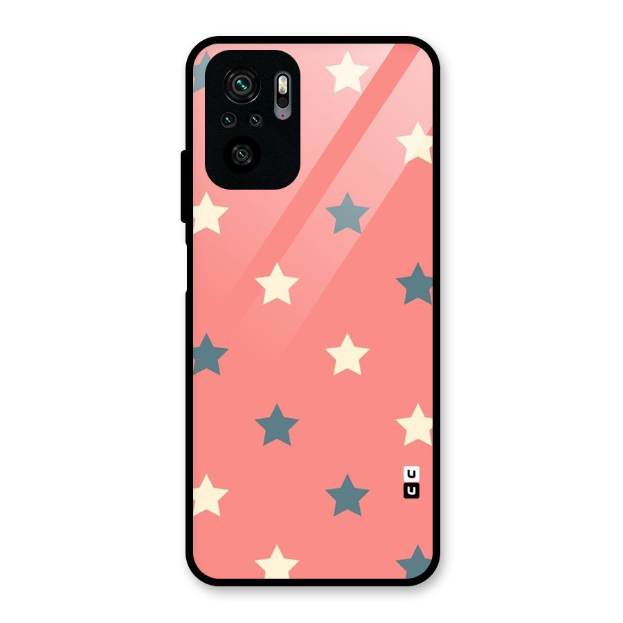 Diagonal Stars Glass Back Case for Redmi Note 10S