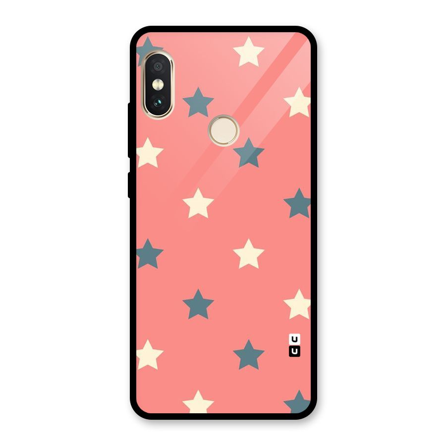 Diagonal Stars Glass Back Case for Redmi Note 5 Pro