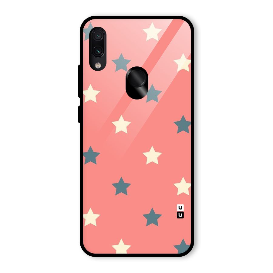 Diagonal Stars Glass Back Case for Redmi Note 7 Pro
