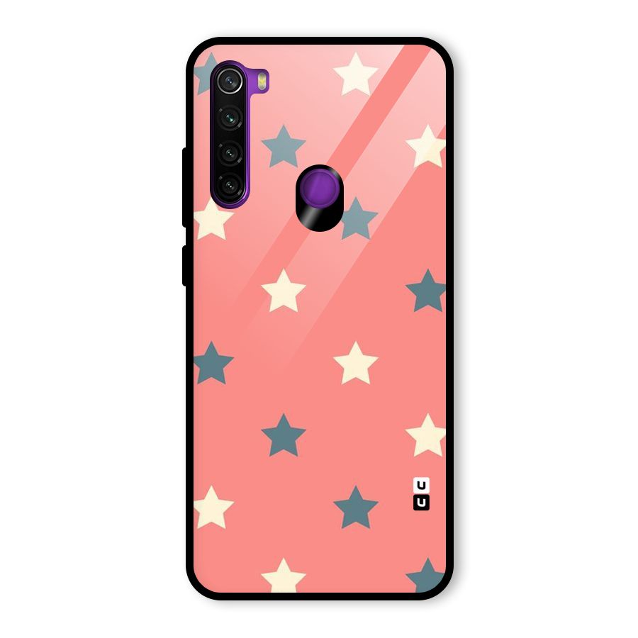 Diagonal Stars Glass Back Case for Redmi Note 8