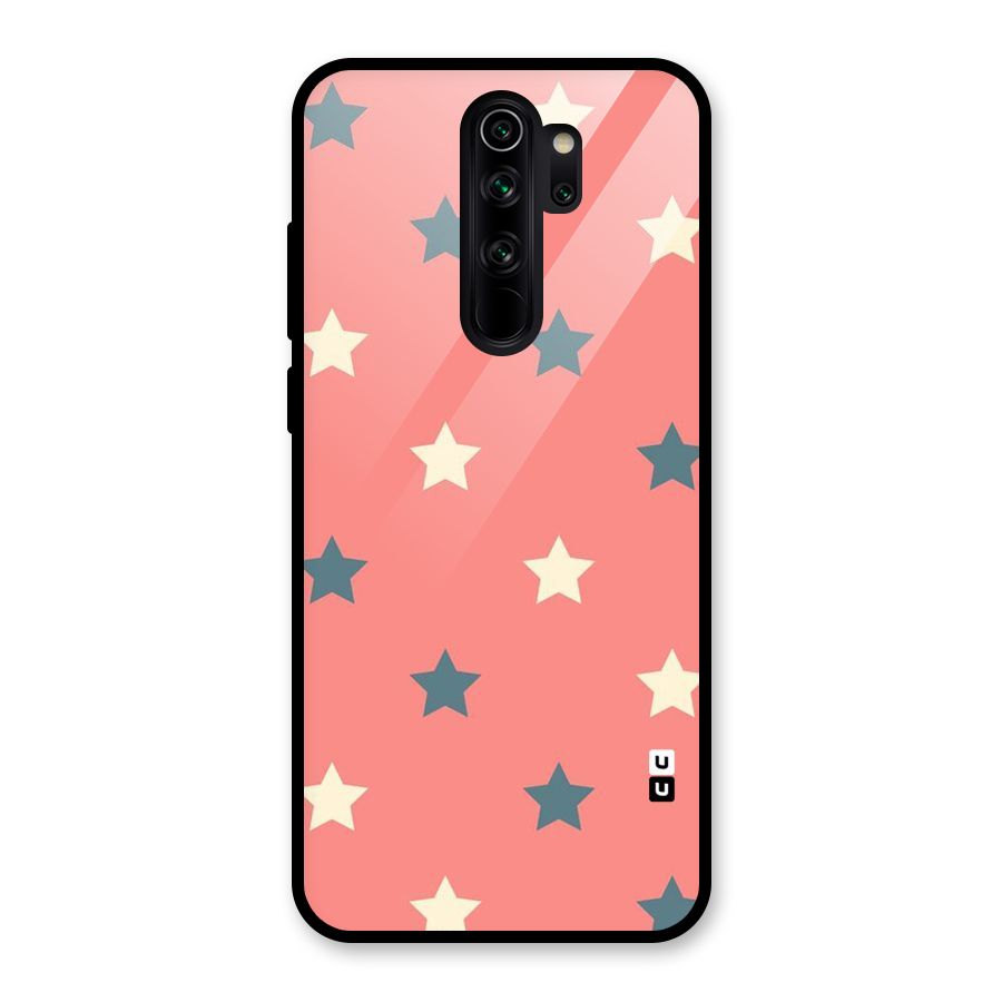 Diagonal Stars Glass Back Case for Redmi Note 8 Pro