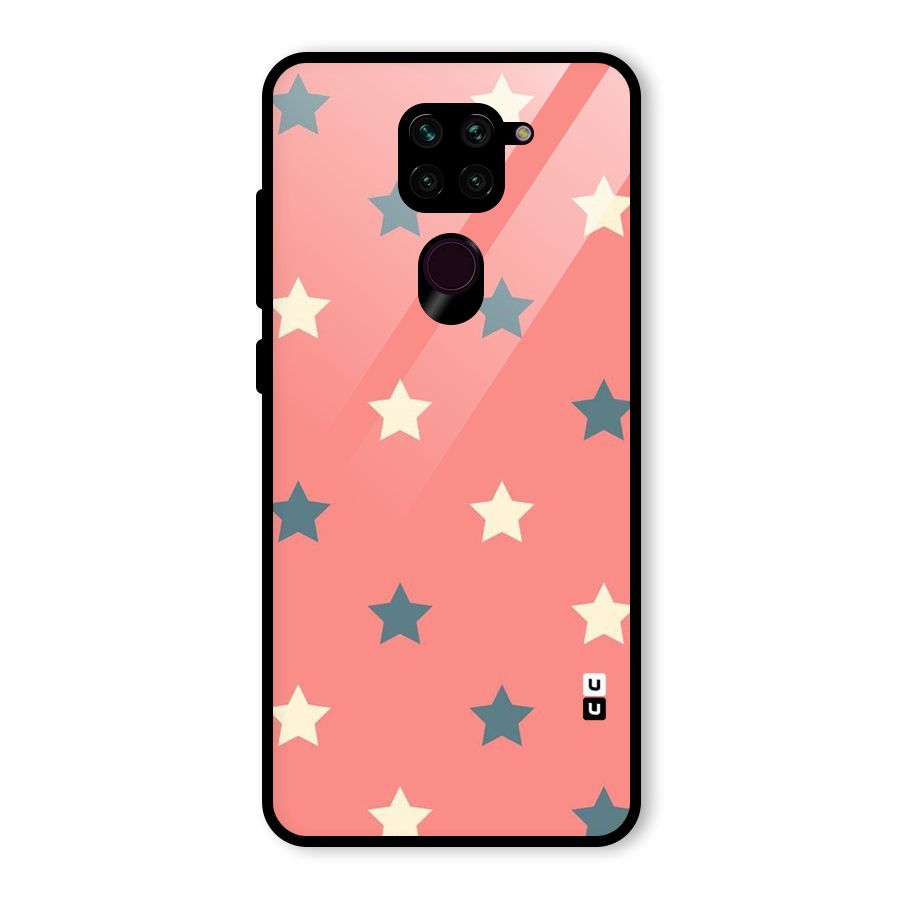 Diagonal Stars Glass Back Case for Redmi Note 9