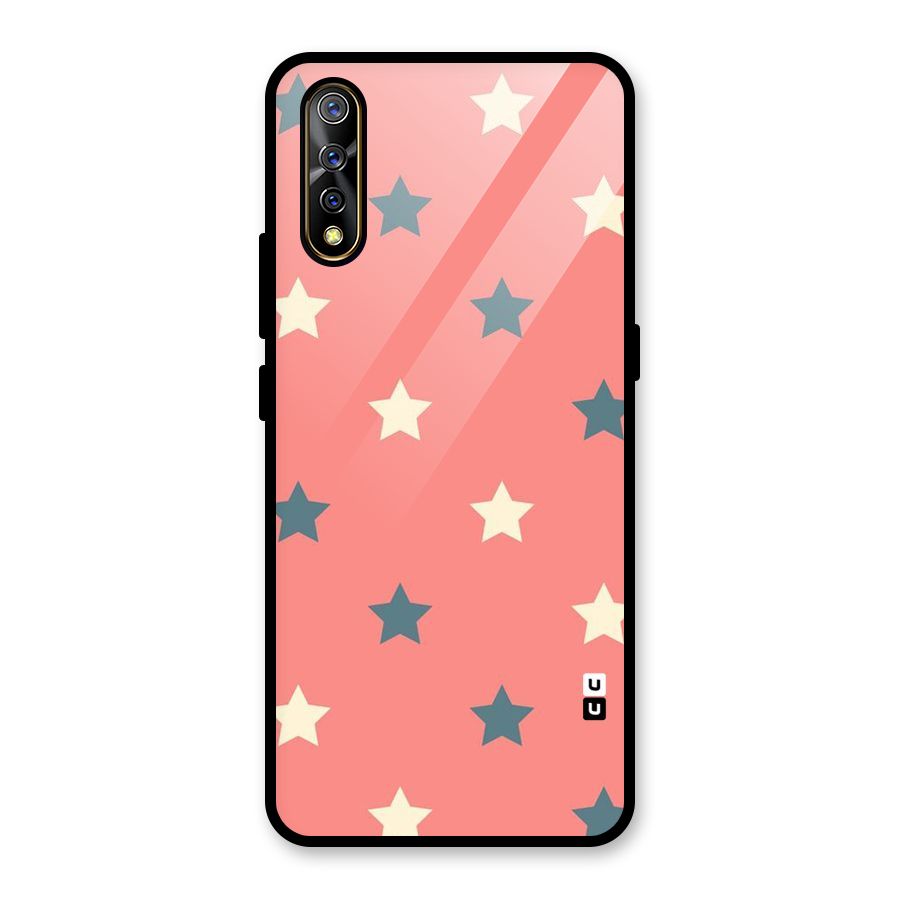 Diagonal Stars Glass Back Case for Vivo S1