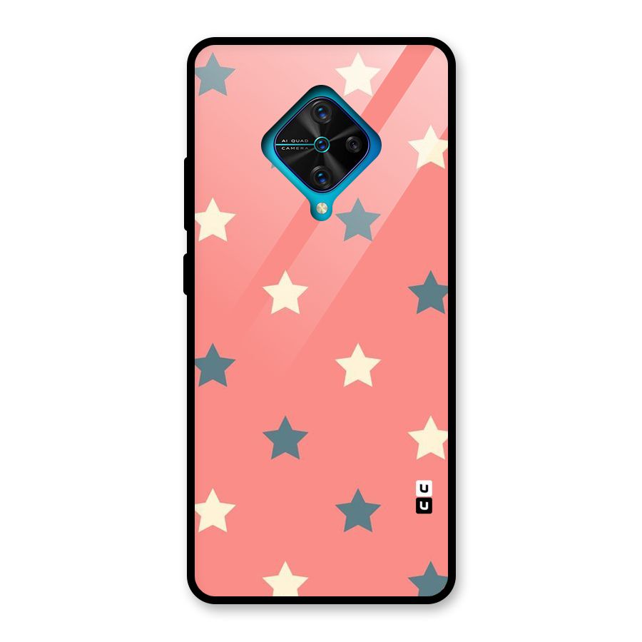 Diagonal Stars Glass Back Case for Vivo S1 Pro
