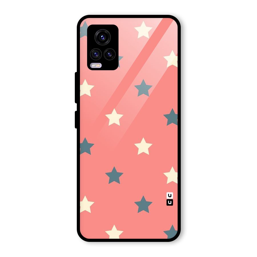 Diagonal Stars Glass Back Case for Vivo V20