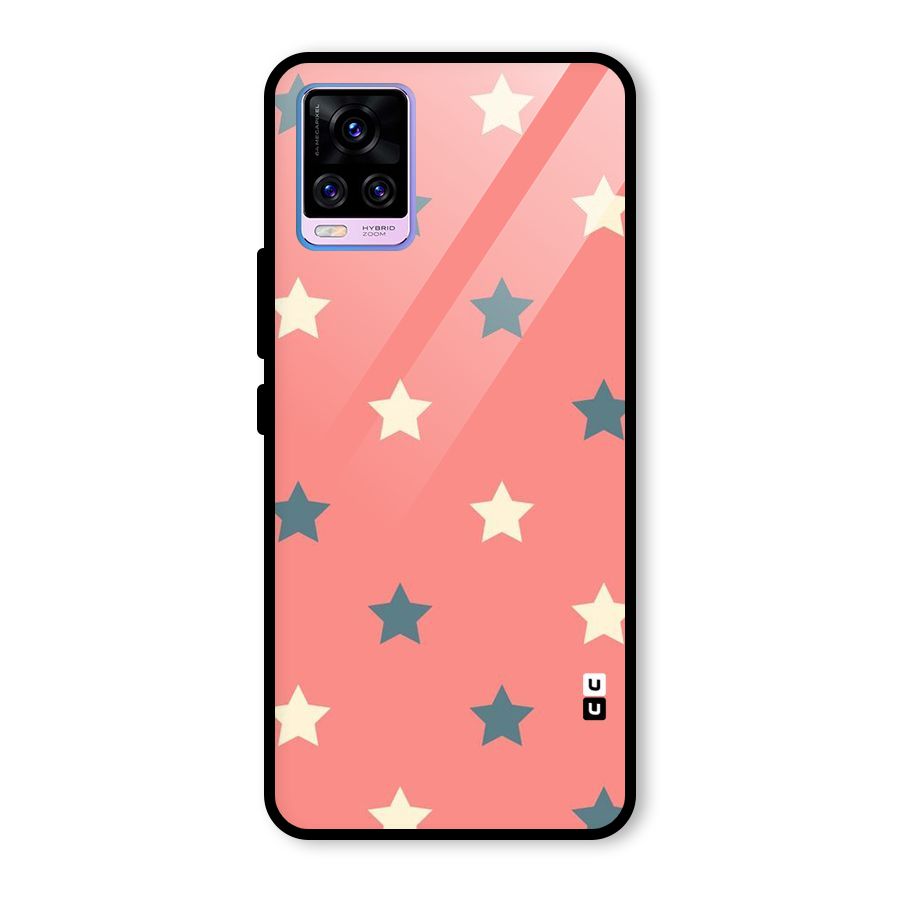 Diagonal Stars Glass Back Case for Vivo V20 Pro