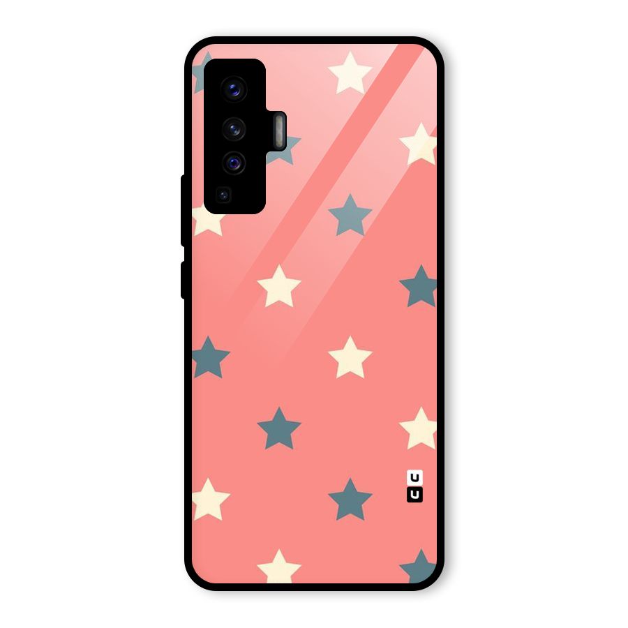 Diagonal Stars Glass Back Case for Vivo X50