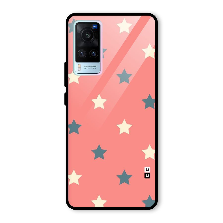 Diagonal Stars Glass Back Case for Vivo X60