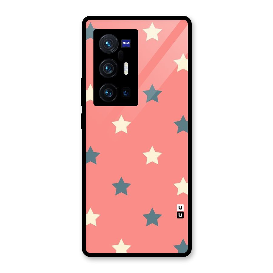 Diagonal Stars Glass Back Case for Vivo X70 Pro Plus